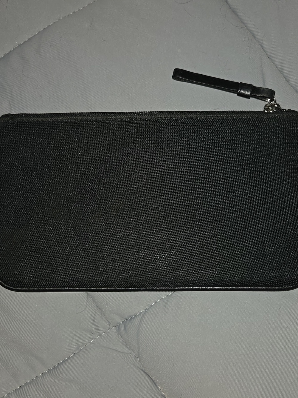 Coach Waterproof Vintage 90's Black Zip Wristlet Pouch with Silver Logo - Picture 2 of 4